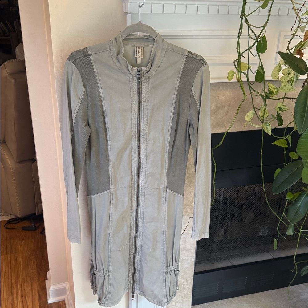Women's Gray Long Jacket